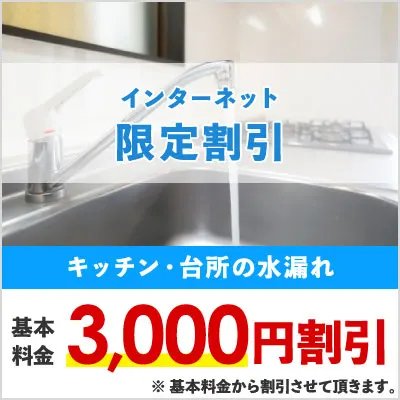 キッチン・台所の水漏れ インターネット限定割引