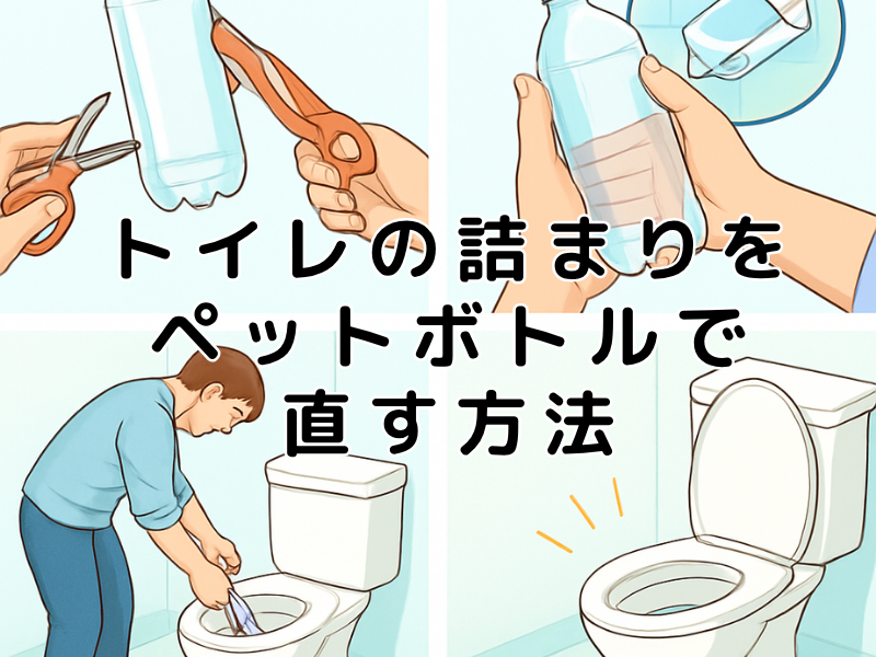 トイレの詰まりをペットボトルで直す方法